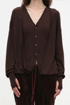 OUDE WAAG 25 Fall/Winter Faux Two-Piece Wool Knit Cardigan OW-OW-25AW-KT16W1BR440-KF Coffee Brown